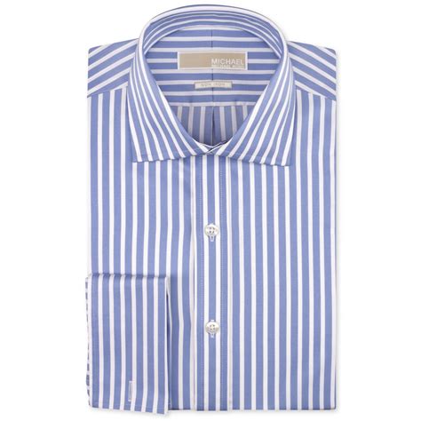 michael kors men's striped dress shirts|Michael Kors men's stretch shirt.